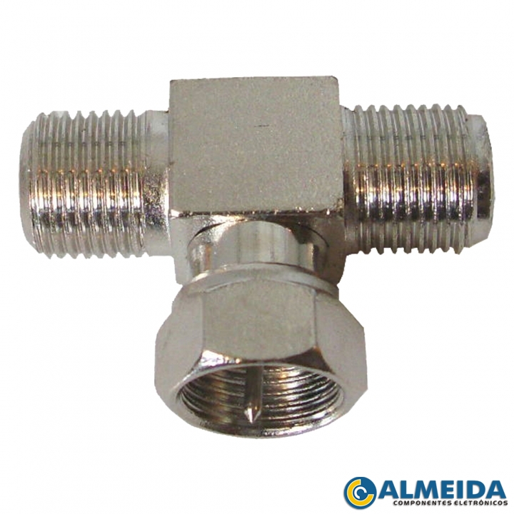 EMENDA COAXIAL TIPO T 1 MACHO X 2 FEMEA