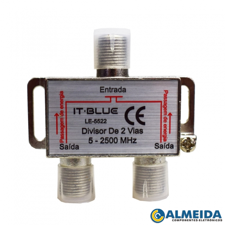 DIVISOR DE ANTENA 1X2 5-2500MHZ LE-5522 IT-BLUE