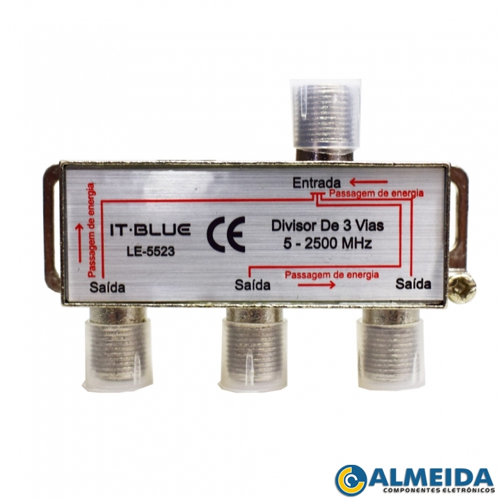 DIVISOR DE ANTENA 1X3 5-2500MHZ LE-5523 IT-BLUE