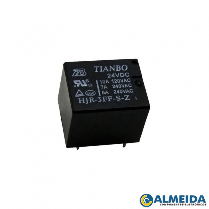 RELE 24V 10A/250VAC 7A/240VAC 5A/240VAC HJR-3FF-24VDC TIANBO