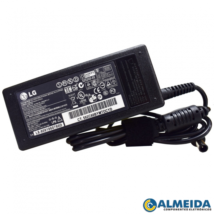 FONTE NOTEBOOK LG 18,5V 3.5A 6.0X4.4MM