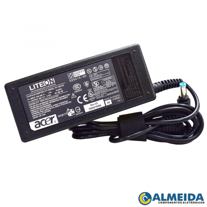 FONTE NOTEBOOK ACER 19V 3.42A 5.5X1.7MM