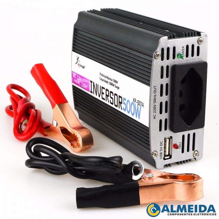 INVERSOR 12V USB DC 5V AC 220V 500W KP-507A KNUP