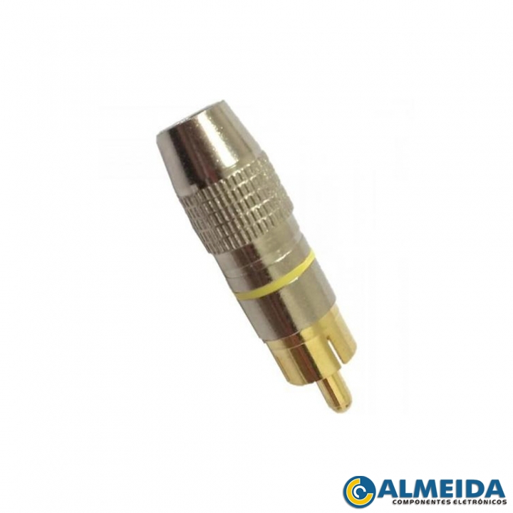 PLUG RCA PROFISSIONAL METAL PGRC0014 STORM AMARELO (PCT. 10PCS)