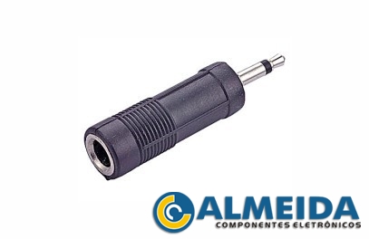 PLUG ADAPTADOR P2 MONO PARA JACK P10 MONO