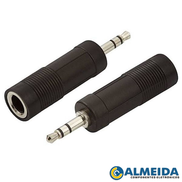 PLUG ADAPTADOR P2 STEREO PARA JACK P10 STEREO