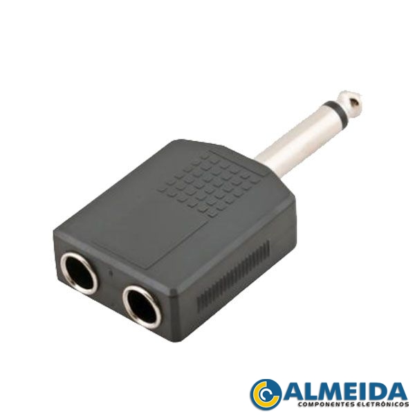 PLUG ADAPTADOR P10 MONO PARA 2 JACK P10 MONO