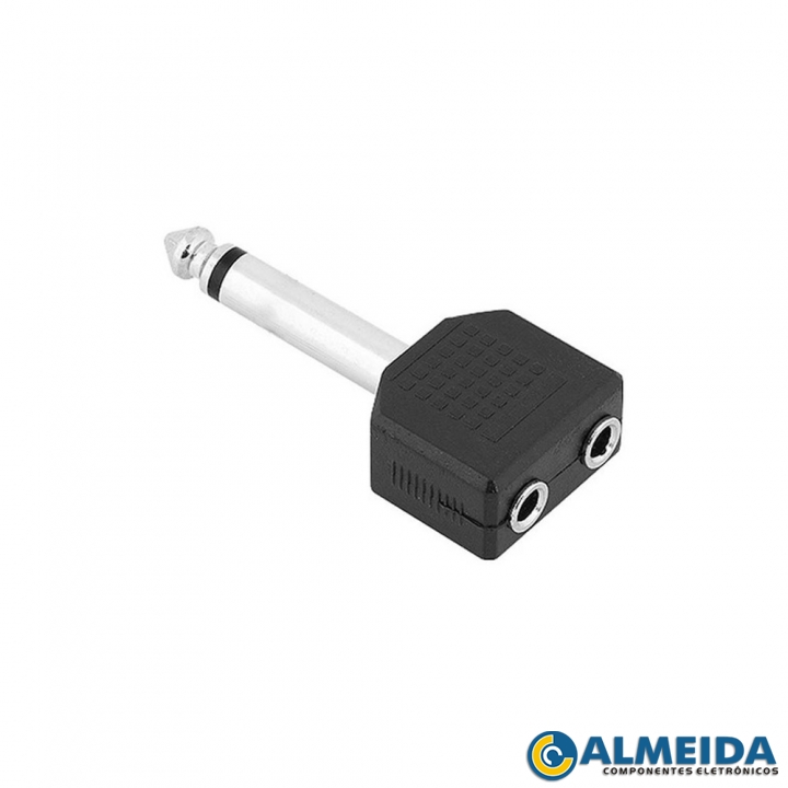 PLUG ADAPTADOR P10 STEREO PARA 2 JACK P2 MONO