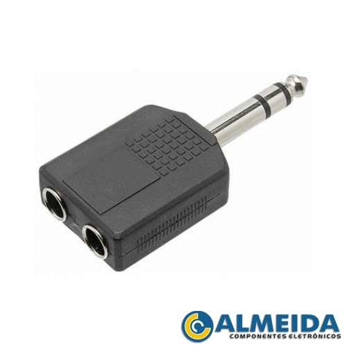 PLUG ADAPTADOR P10 STEREO PARA 2 JACK P10 STEREO