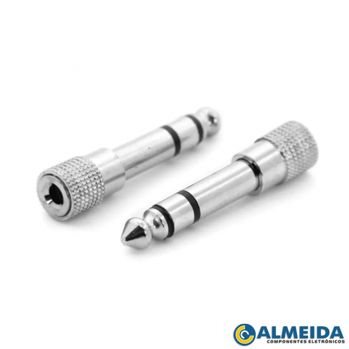 PLUG ADAPTADOR P10 STEREO PARA JACK P2 STEREO METAL ADAP0052 STORM