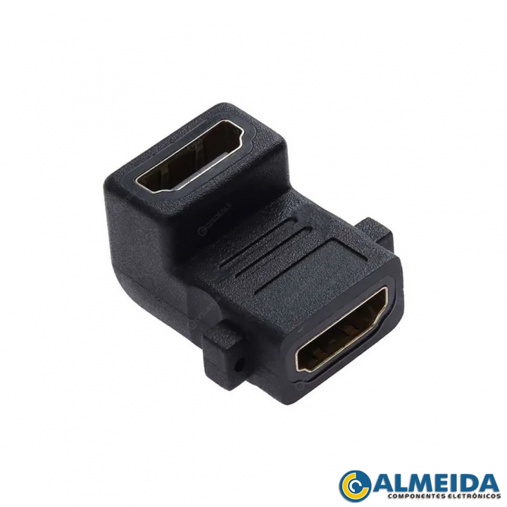 ADAPTADOR HDMI FEMEA X HDMI FEMEA 90 GRAUS LE-5553