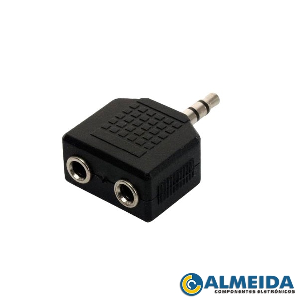 PLUG ADAPTADOR P2 STEREO PARA 2 JACK P2 STEREO STORM (PCT. 10PCS)