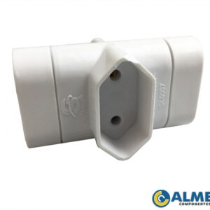 PLUG P2 STEREO PROFISSIONAL METAL CSR 3372 PRETO/VERMELHO