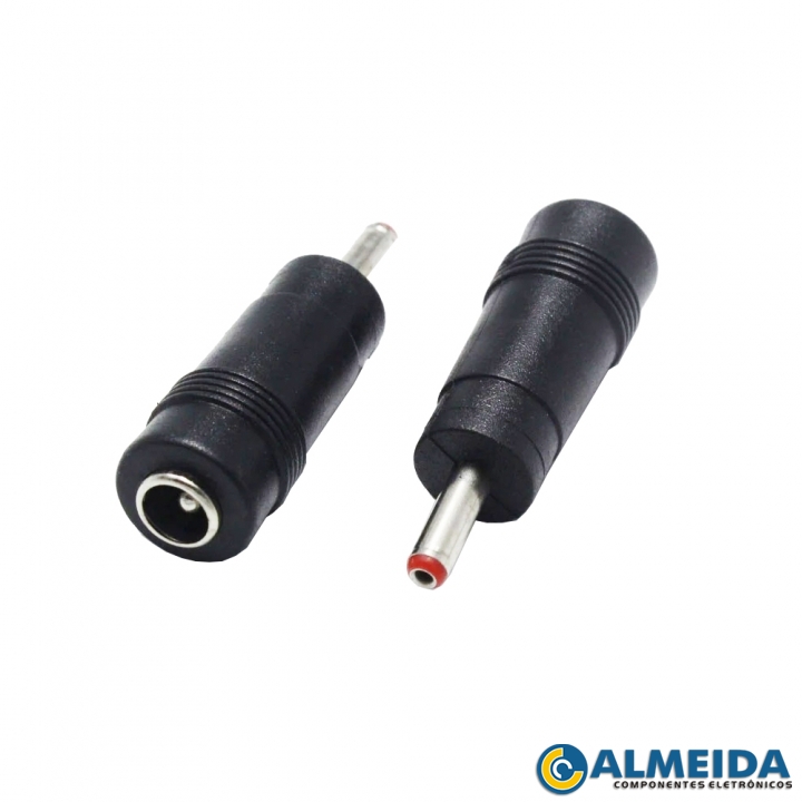 PLUG ADAPTADOR P4 5.5X2.1MM FEMEA P/ 3.5X1.35MM H MACHO PCT 10PCS