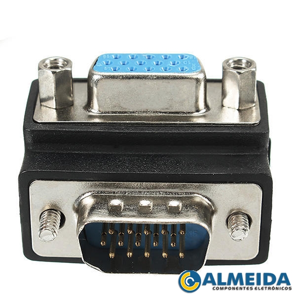 ADAPTADOR VGA MACHO X FEMEA 90 GRAUS