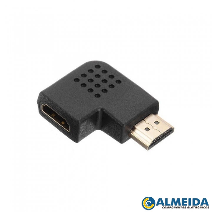 ADAPTADOR HDMI MACHO X HDMI FEMEA P/ DIREITA LE-5551