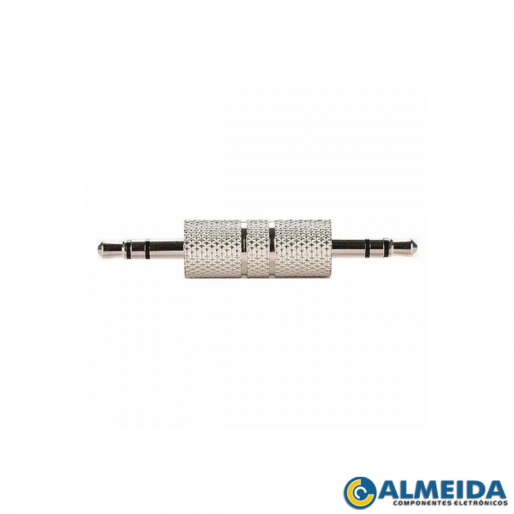 PLUG ADAPTADOR P2 STEREO MACHO PARA P2 STEREO MACHO EMENDA