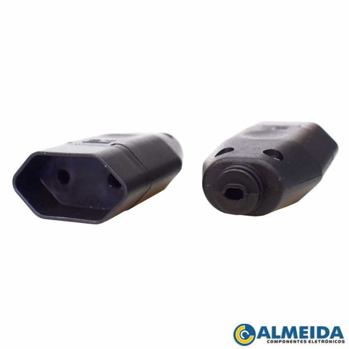 PLUGUE FEMEA 2 PINOS 10A INMETRO B01110 MECATOOL