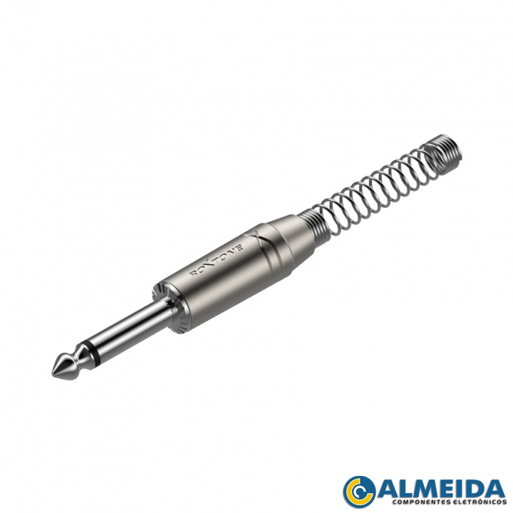 PLUG P10 MONO NIQUELADO COM MOLA ROXTONE