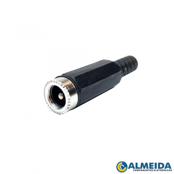 PLUG P4 FEMEA (J4) 5.5X2.1MM PLASTICO C/ RABICHO (PCT/ 10PCS)