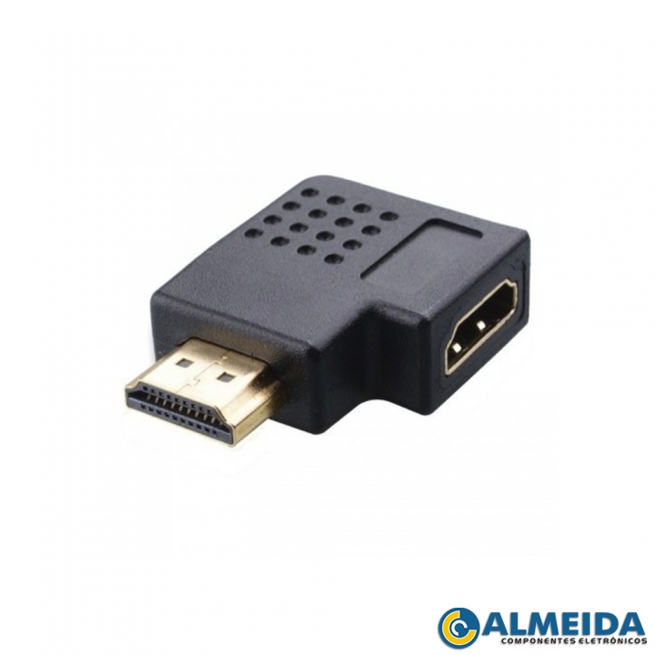 ADAPTADOR HDMI MACHO X HDMI FEMEA P/ ESQUERDA LE-5552