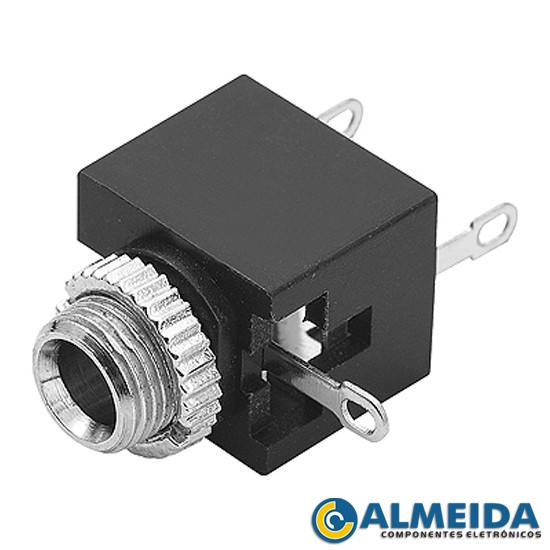 CONECTOR JACK P2 MONO C/ CHAVE 3,5MM