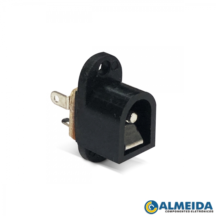 CONECTOR JACK P4 DC 5.5X2.1MM C/CHAVE FENOLITE