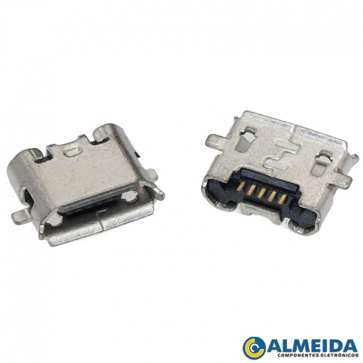 CONECTOR MICRO USB V8 SUPORTE 180 GRAUS