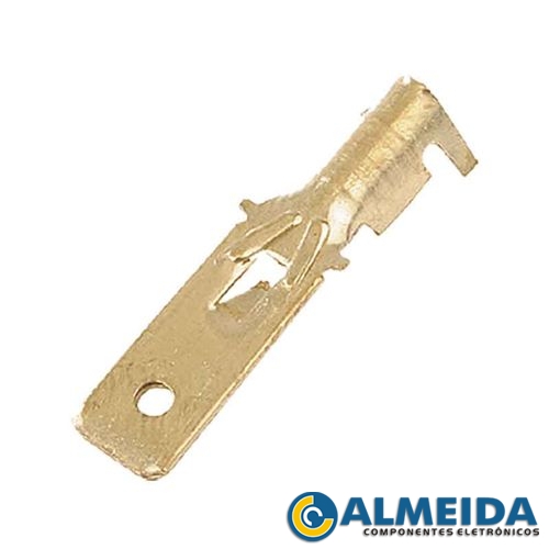 TERMINAL DE ENCAIXE MACHO ESPADAO C/ TRAVA (100 PCS)