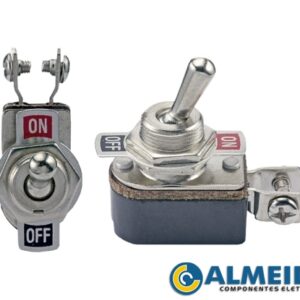 CHAVE ALAVANCA KNH 1S ON/OFF 2 TERMINAIS 6A 125VAC/3A 250VAC