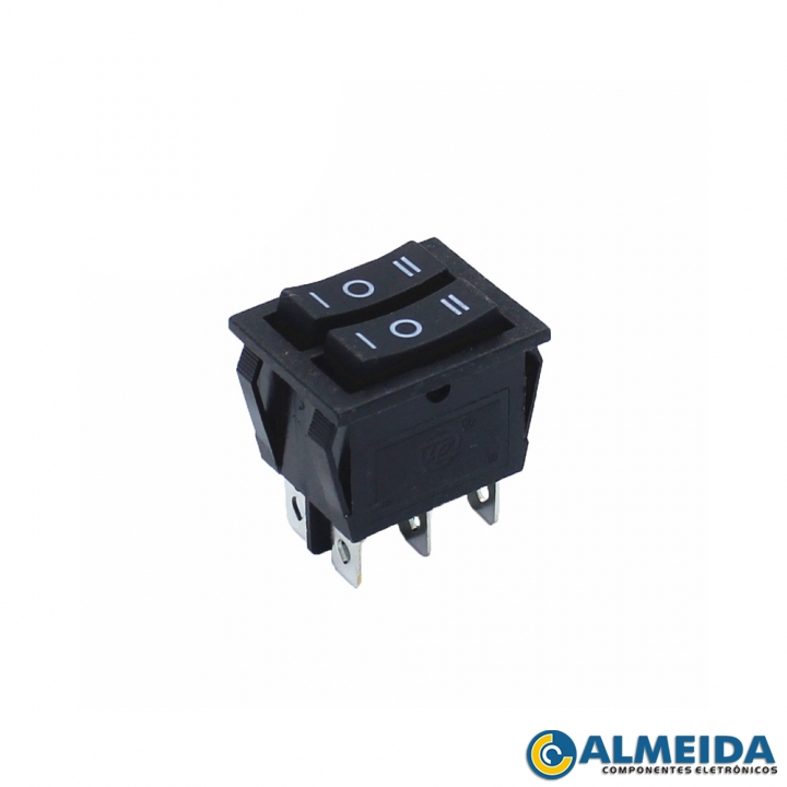 CHAVE GANGORRA DUPLA KCD6 6 TERM. 20A 125V/15A 250V 3CX2.5LX2.3A