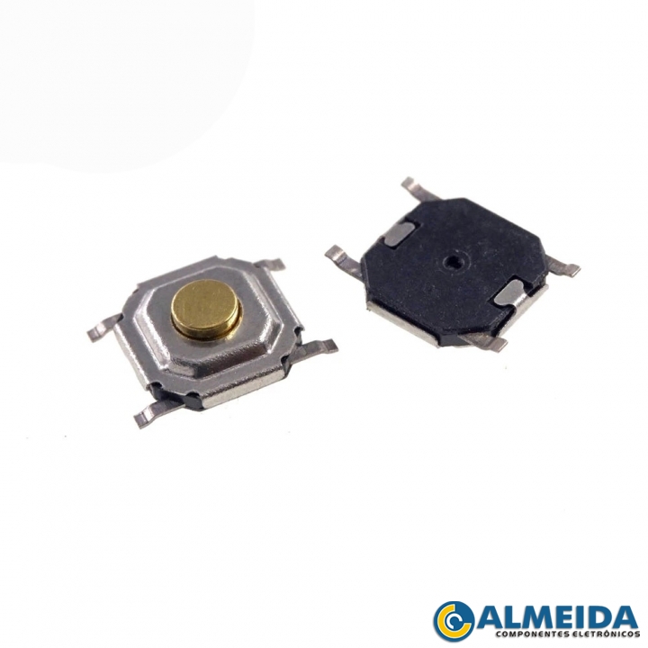 CHAVE TOQUE SMD 4 TERMINAIS HORIZONTAL 4X4X1.5MM
