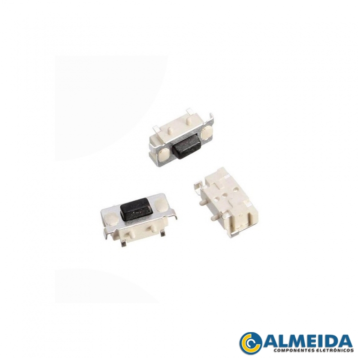 CHAVE TOQUE SMD 4 TERMINAIS HORIZONTAL 3X6X3.5MM (MP3/TABLET/GPS)