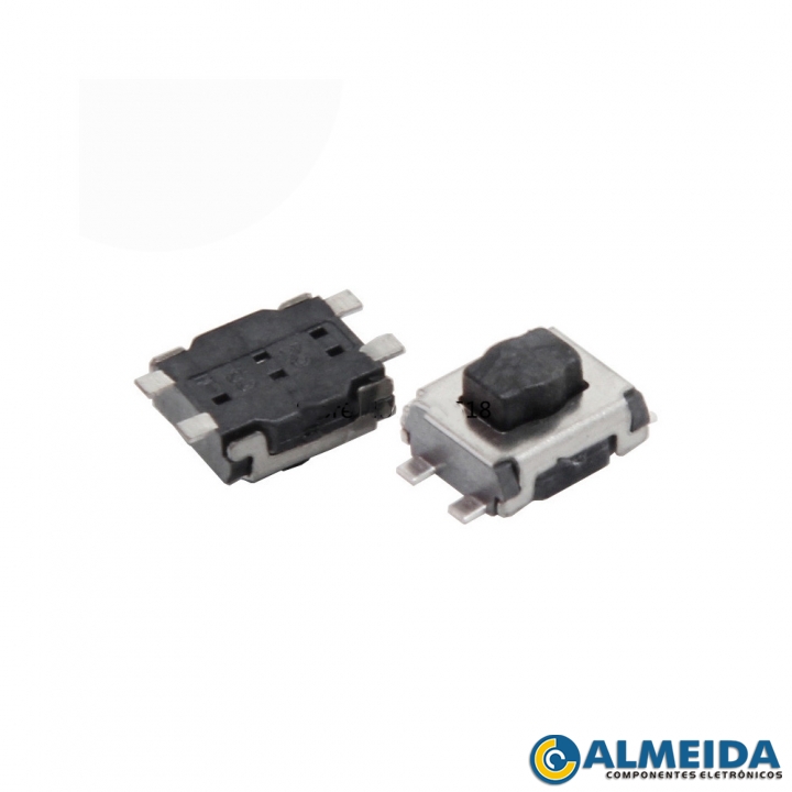 CHAVE TOQUE SMD 4 TERMINAIS HORIZONTAL 3X4X2MM