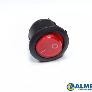 CHAVE GANGORRA KCD1-105 3 PINOS C/LED REDONDA VERMELHO