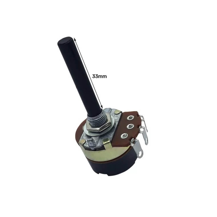 POTENCIOMETRO ROTATIVO 1KB L40 23MM MONO C/ CHAVE S/ TRAVA ACEL