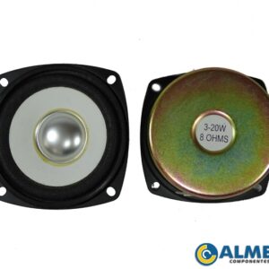 ALTO FALANTE 3 POLEGADAS 8 OHMS 20W QUADRADO C/SUSP. BRANCO