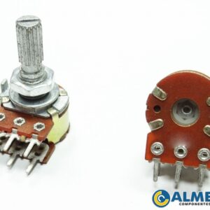 POTENCIOMETRO MINI500K DUPLO 16MM 6 TERMINAIS