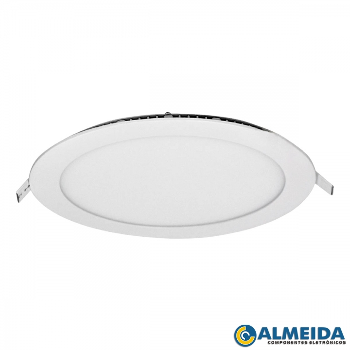 LUMINARIA LED EMBUTIR 6W 6500K BRANCO FRIO REDONDO EXBOM
