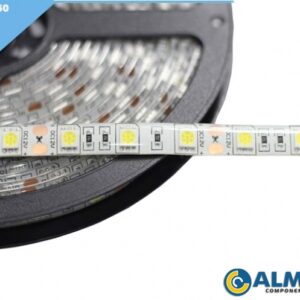 FITA LED 12V 5050 BRANCA FRIA 6500K IP65 300LED 5 METROS