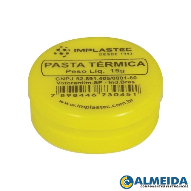 PASTA TERMICA 15 GRAMAS POTE IMPLASTEC