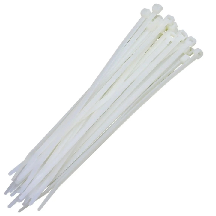 ABRACADEIRA DE NYLON 3.6X200MM BRANCO BOMVINK (100PCS)