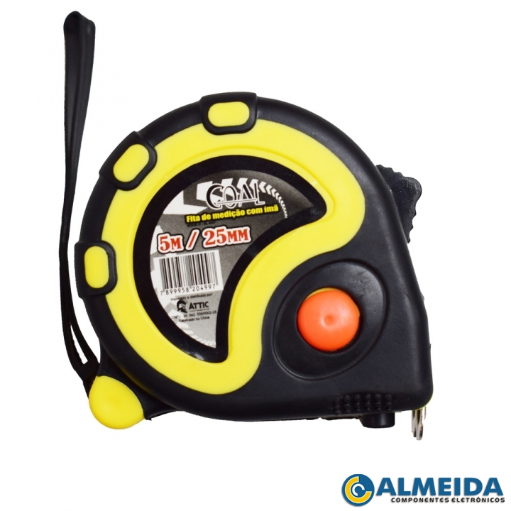 TRENA COM FITA DE ACO COM IMA 5 METROS 25MM GL-0067 GOAL