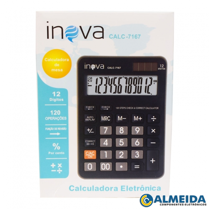 CALCULADORA ELETRONICA CAL-7167 INOVA