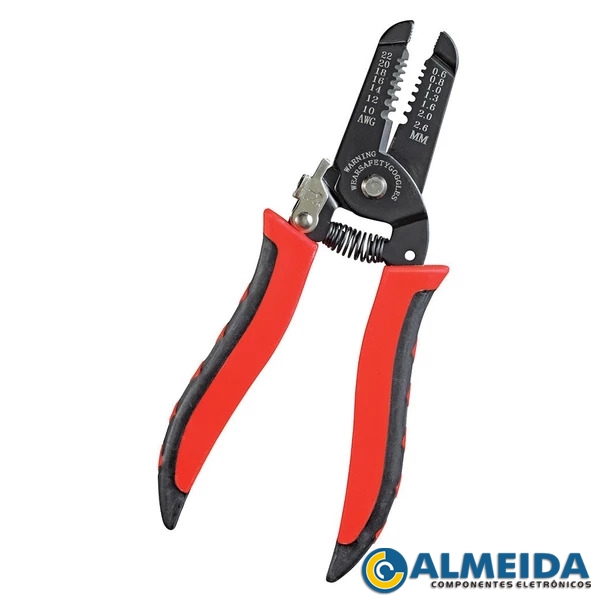 ALICATE DESENCAPADOR E CORTADOR DE CABO C/TRAVA