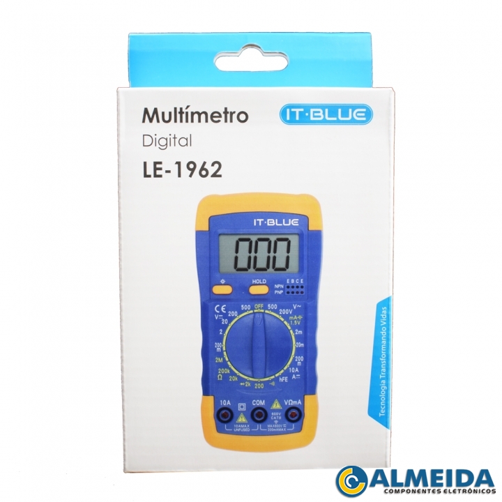MULTIMETRO DIGITAL LE-1962 IT-BLUE