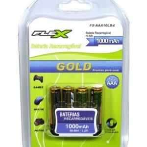 PILHA RECARREGAVEL 1,2V AAA 1100MA FLEX FX-AAA11B2 (2PCS)
