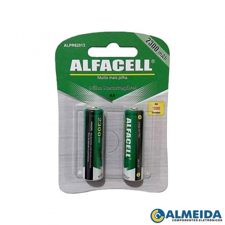 PILHA AA 1,5V ALCALINA ALFACELL (BLIST. 2PCS)