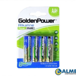 PILHA AA 1,5V ALKALINE BLISTER 4PCS (GOLDEN POWER)