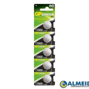 BATERIA LITHIUM CR2025 3V GP (CARTELA 5 PCS)